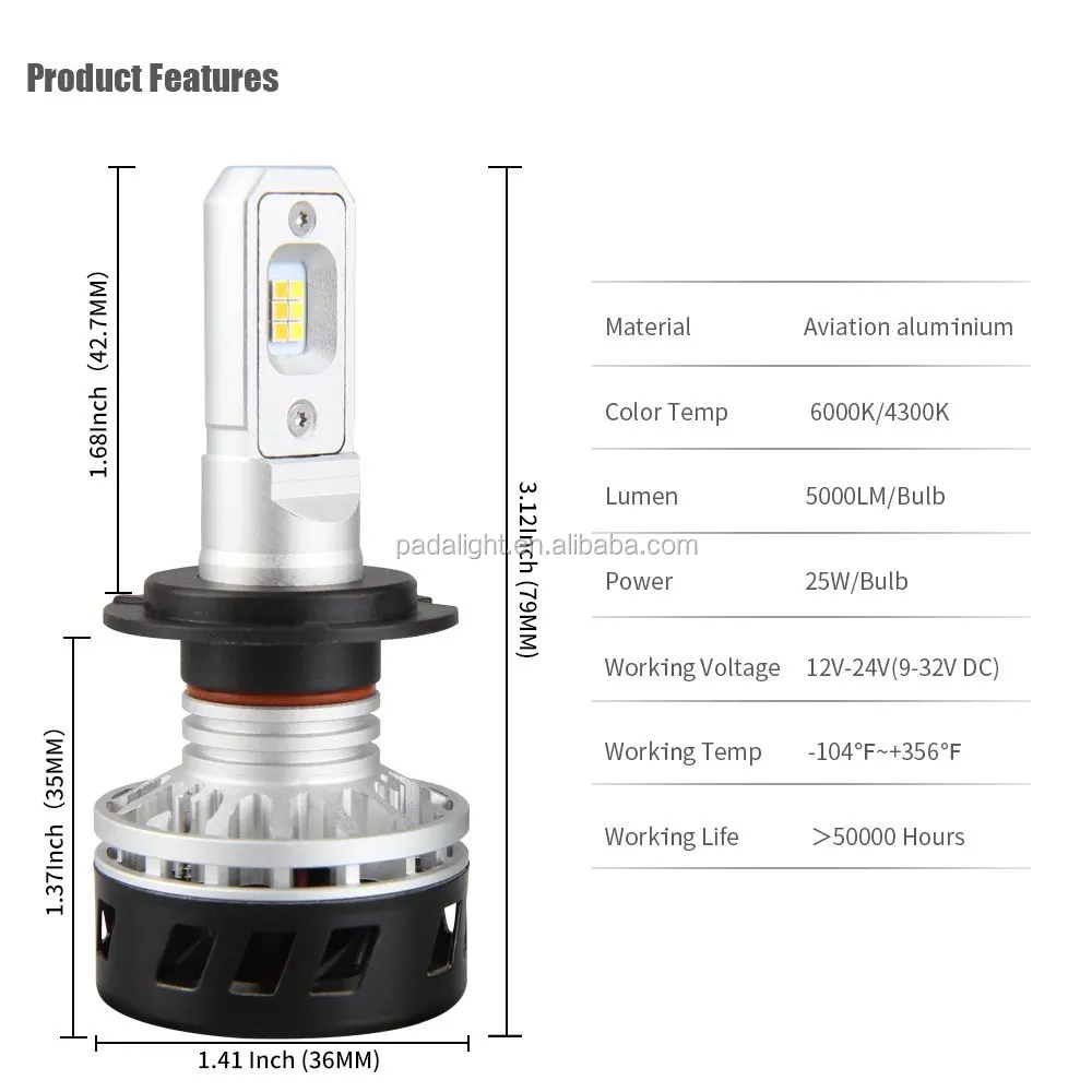 Factory direct wholesale dual color 3000k 6000k car led lights led headlight for motor cycle