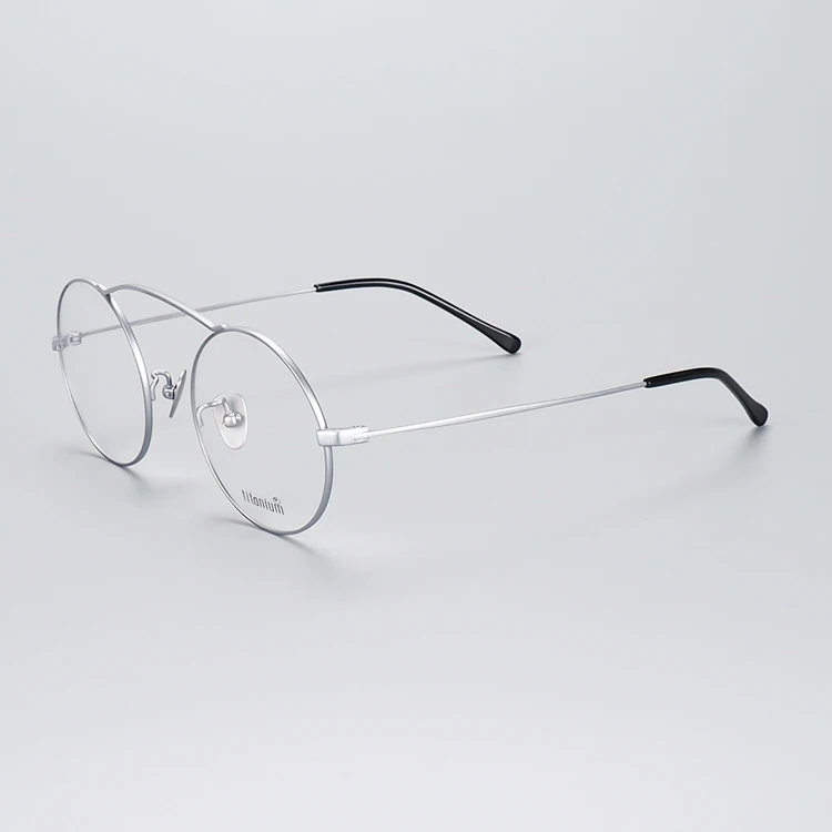 italy design fashion titanium optical eyeglass business round frames china factory wholesale myopia prescription eyewear