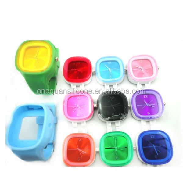 Часы-желе с логотипом на заказ для продвижения водонепроницаемые часы японским механизмом 3ATM высокого качества