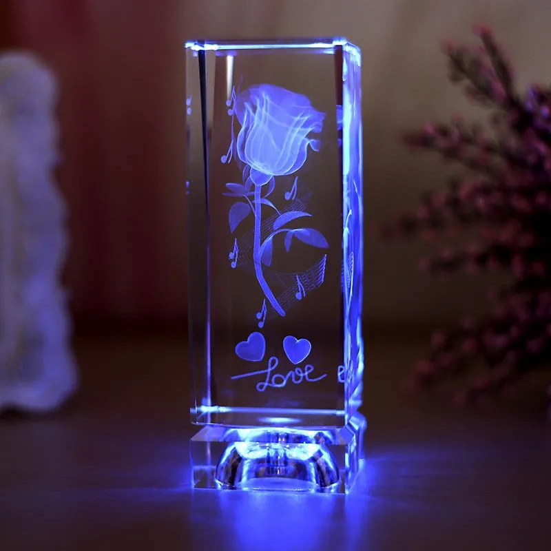 
Custom 3D Laser Engraved Crystal Cube with Image Inside 