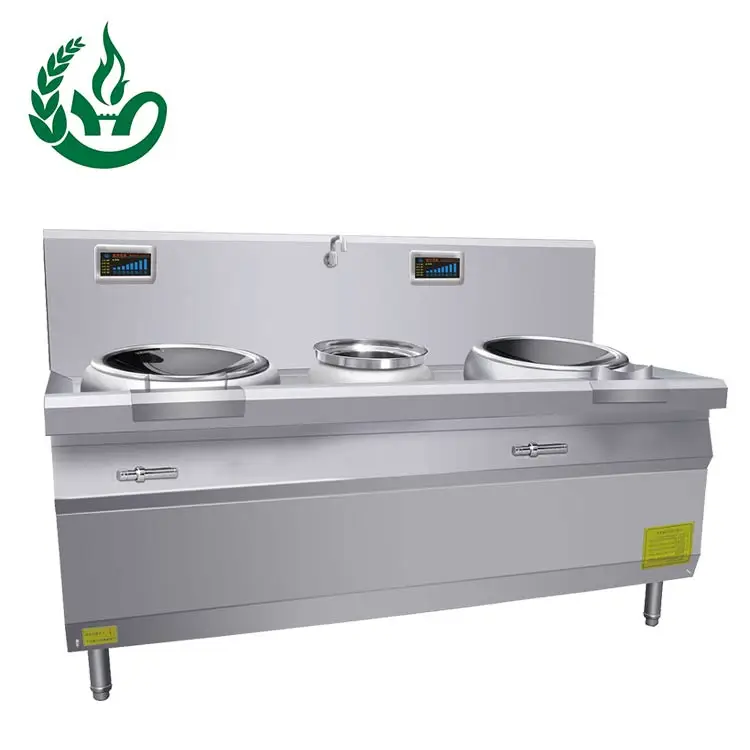 
Chinese cooking range with 2 induction woks 