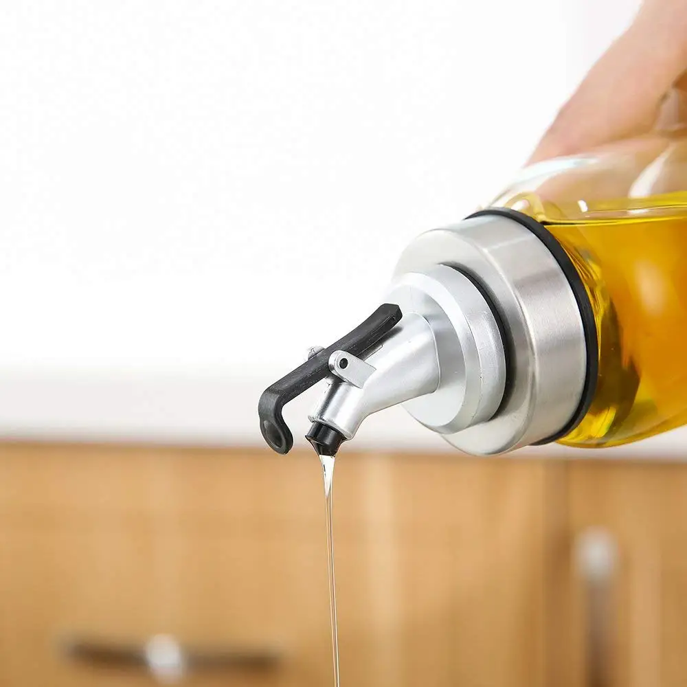 500ml round Glass Olive Oil Bottle Vinegar Sauce Bottle For Oiler Cruet Condiment Packing