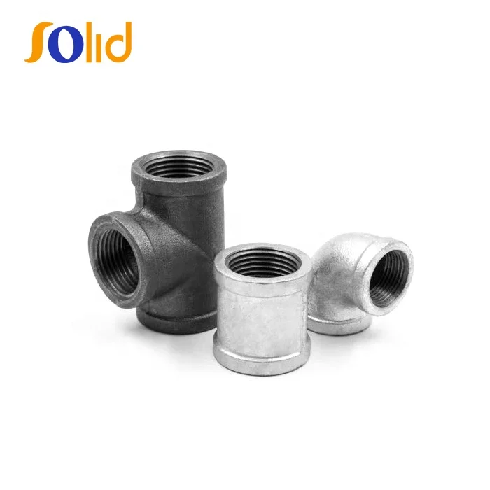 Manufacture En10242 Hot-dip Galvanized Black Thread Plumbing Malleable Casting Iron Pipe Fittings