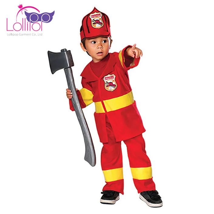 Factory direct supply fireman sam character cosplay kids firefighter child costume