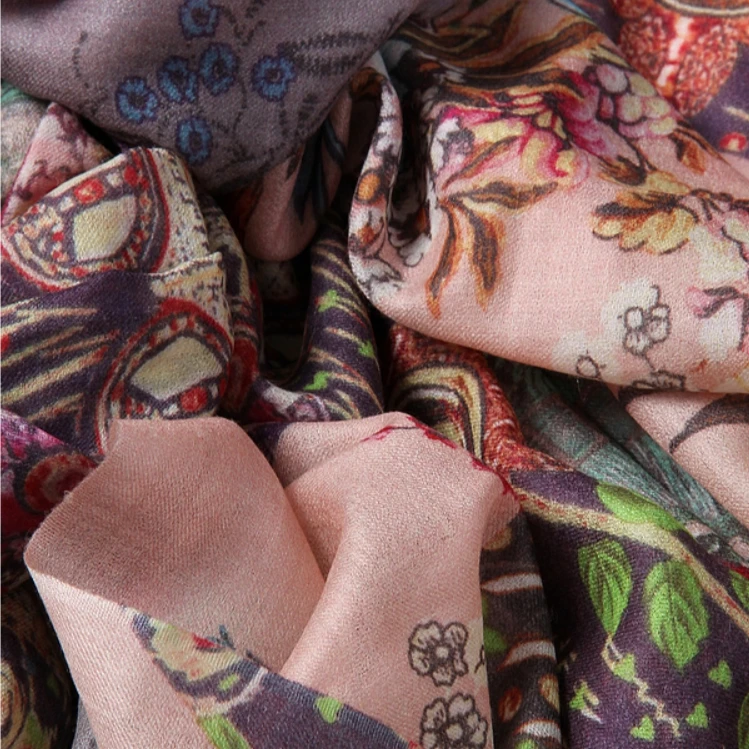 Factory directly merino wool silk scarf For ladies