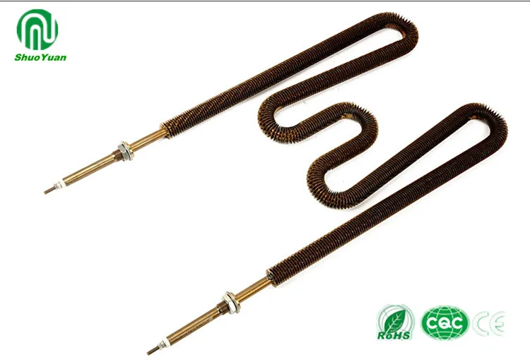 air flow finned resistance heating heater elements used in the load bank  straight tubular heater