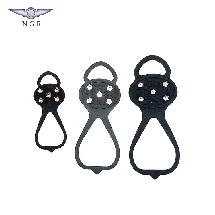 Women universal winter use 5 spikes ice cleats for high heel shoes
