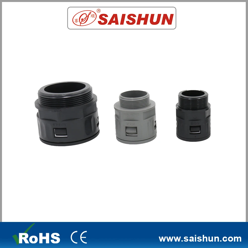 IP66 Straight Quick Connector for Conduit Tube High-Durable Pipe Fittings