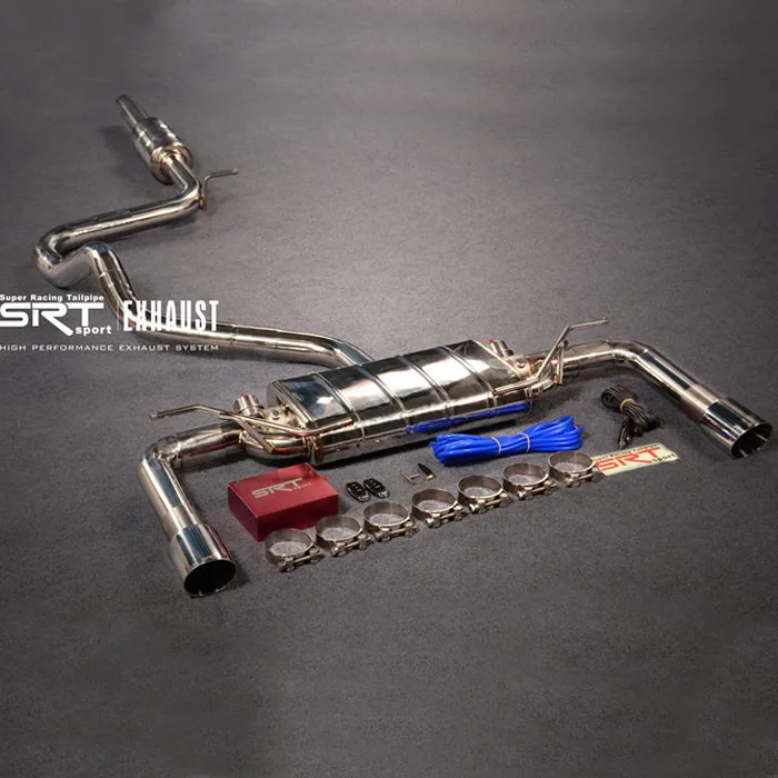 super racing tailpipe flexible exhaust pipe for Volkswagen Golf 7R exhaust tip cat back with quad double tip