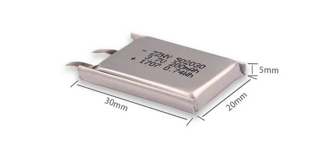 
502030 200mAh 3.7v ultra thin lipo battery 