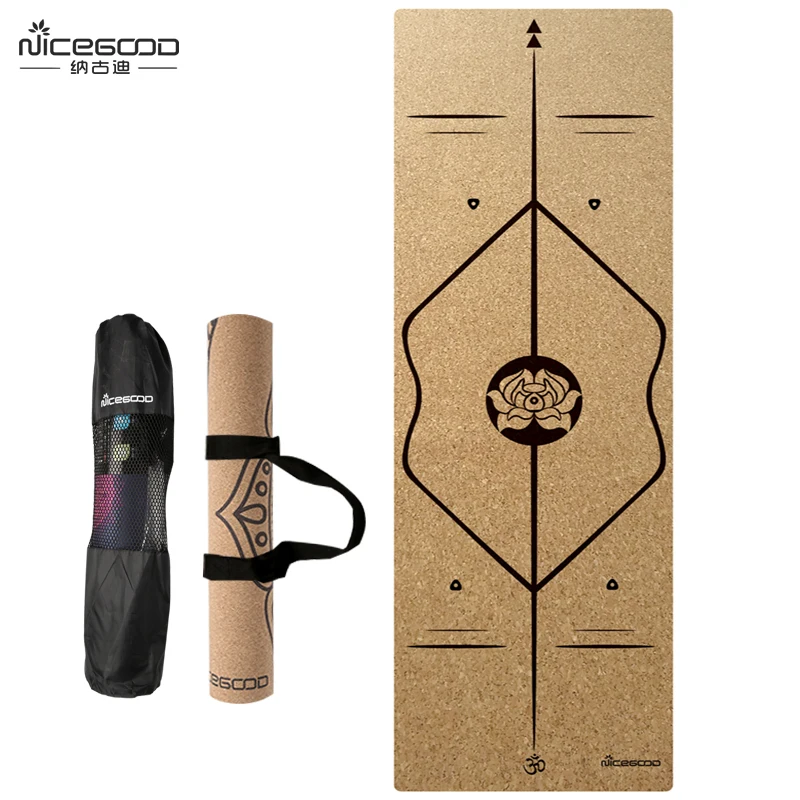 OEM Service Natural Rubber Back Eco Cork Yoga Mat For Exerciser Yoga Mat Non slip Eco Friendly