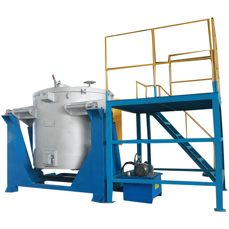 Hydraulic Tilting furnace for melting aluminum melting furnace burner electric aluminum melting furnace