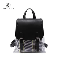 China Manufacturers New Fashion Women Clear Transparent PVC Backpack