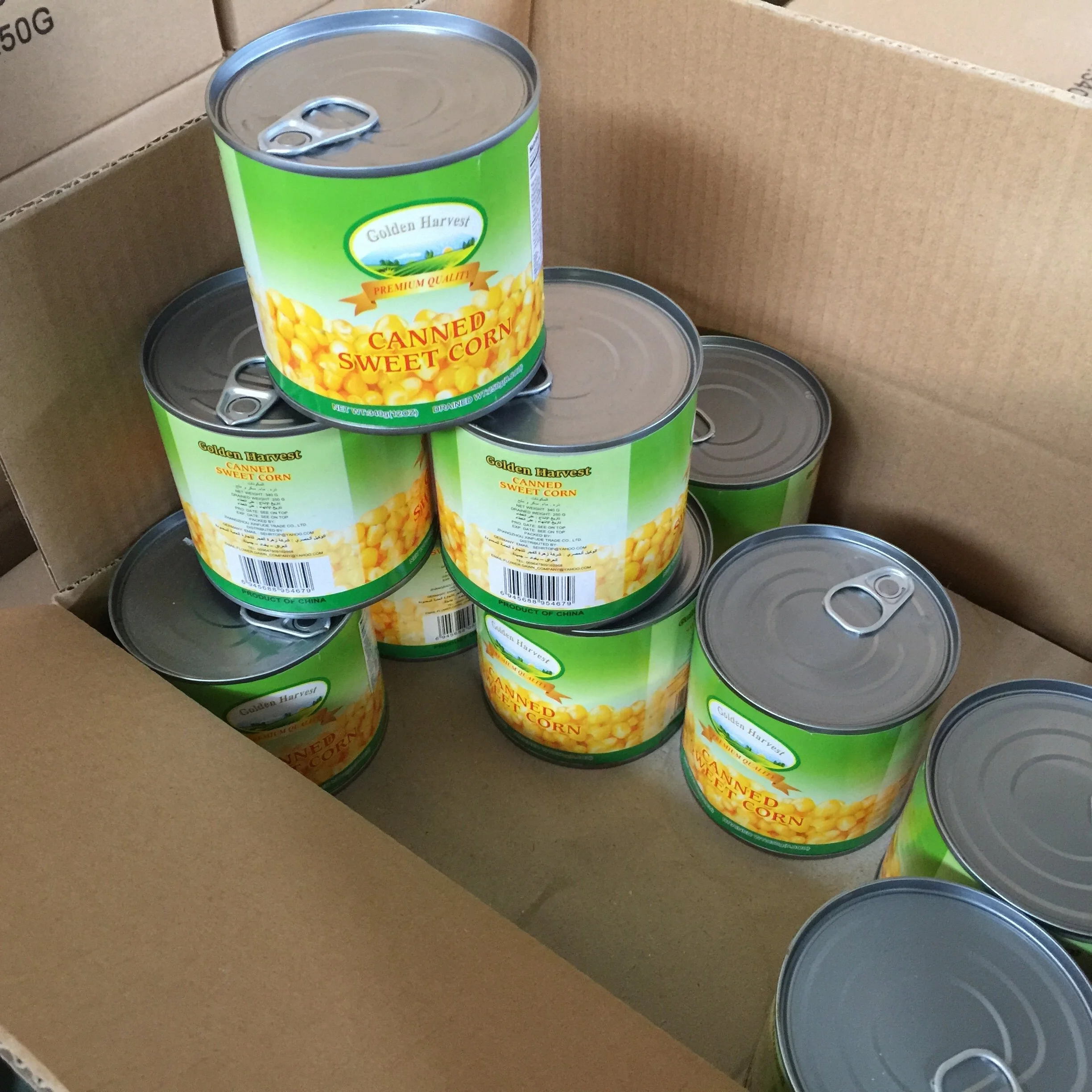 
Made In China Canned Sweet Corn Kernels In Brine 184G , 340G ,400G ,2500G ,2840G 
