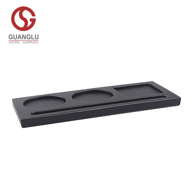 Black PU Leather Hotel Restaurant Bar Menu Cashier Folder