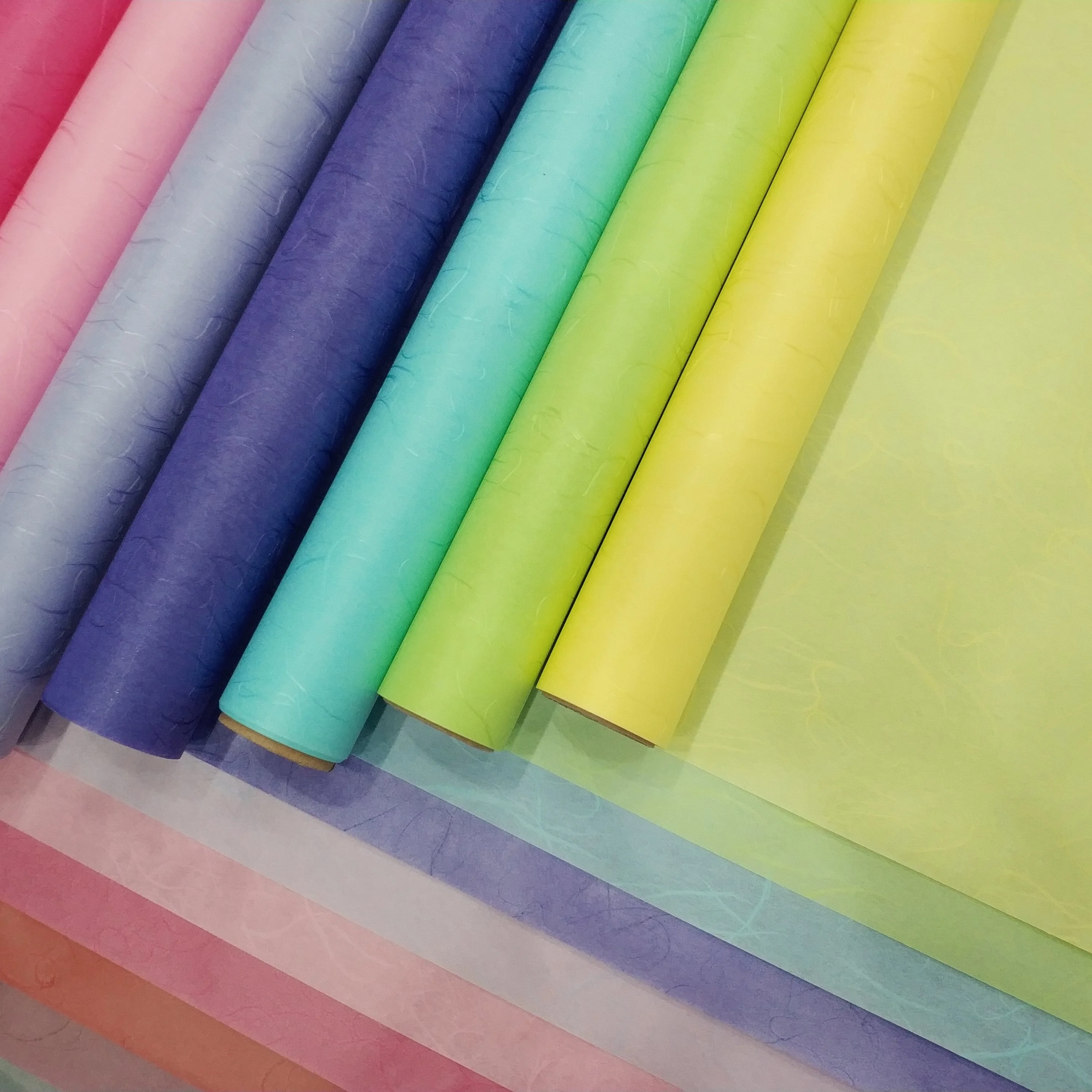 Многоцветная Экологически чистая пленка БОПП, ламинированная водостойкая пленка для упаковки цветов, шелковая бумага 60 см x 5 м