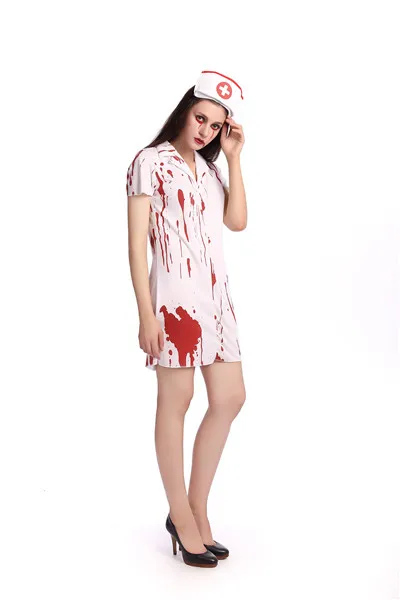 Sexy women Bloody costume ,ladies cheap costume,nurse uniform costume