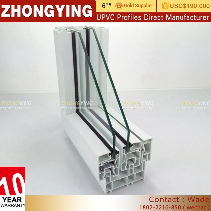 60#-88# Pvc Sliding Window Upvc Channel Strip Plastic Profile Factory Black White Frame Door Extrude Lead Free Extrusion Profile