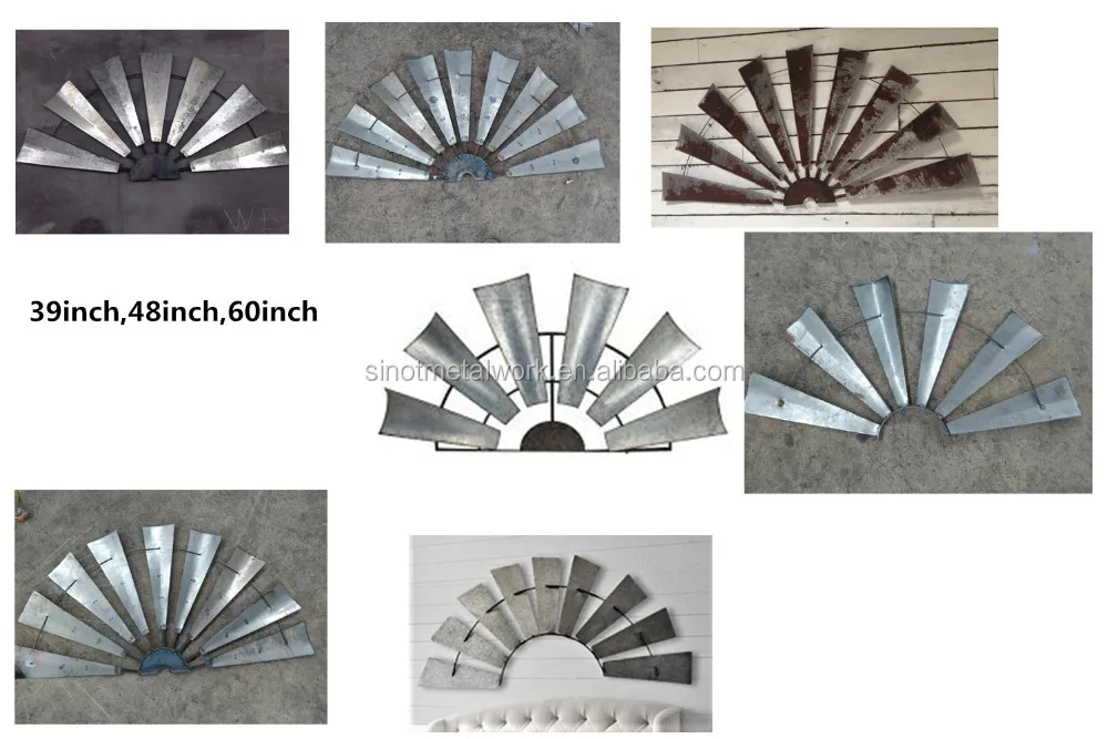 
half metal windmill with 6 blades fans 