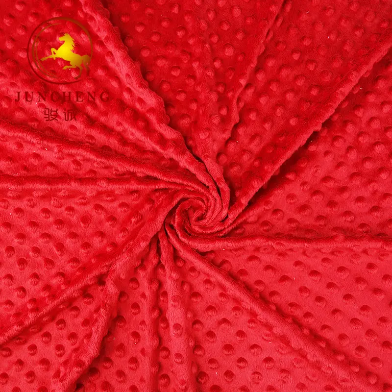 China trade assurance & gold supplier 100% polyester factory super soft dot fabric minky for home textile