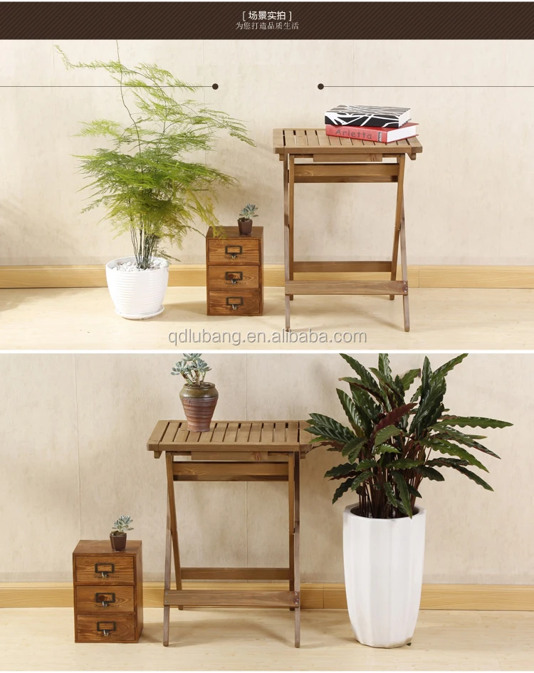 Custom low price small wooden folding table