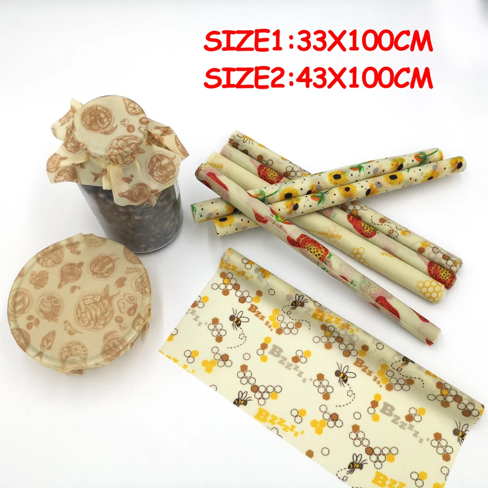 2021 Органическая, полностью натуральная, Экологически чистая, Нетоксичная, небиоразлагаемая, многоразовая альтернатива пластиковой пищевой пленке пчелиного воска