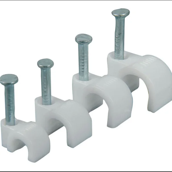 Сделано в Китае, высококачественный нейлоновый круглый держатель кабеля, зажим с бетонным гвоздем