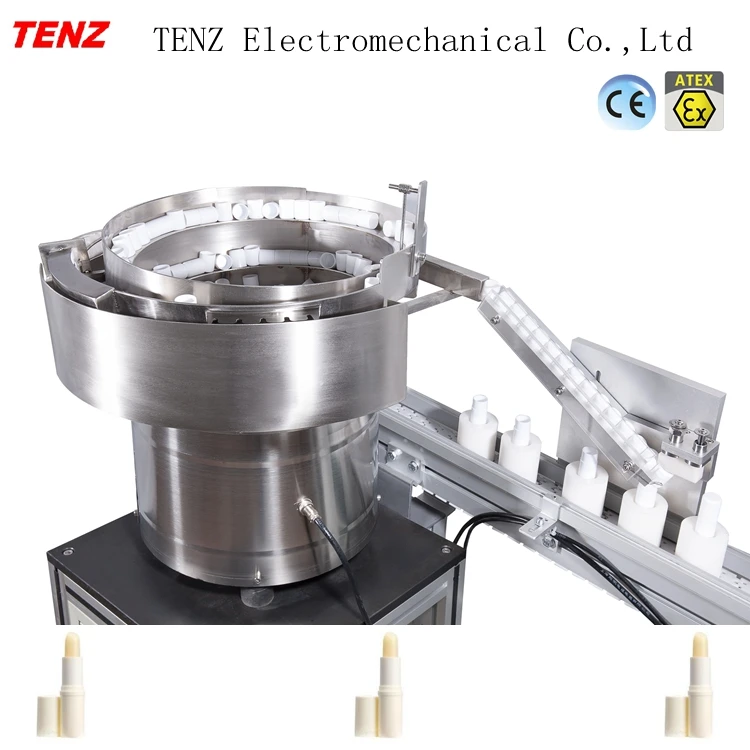 Full Automatic Stick Lip Balm Production Line 6 Nozzles Tube Applicator Feeding Hot Filling Freezing Capping