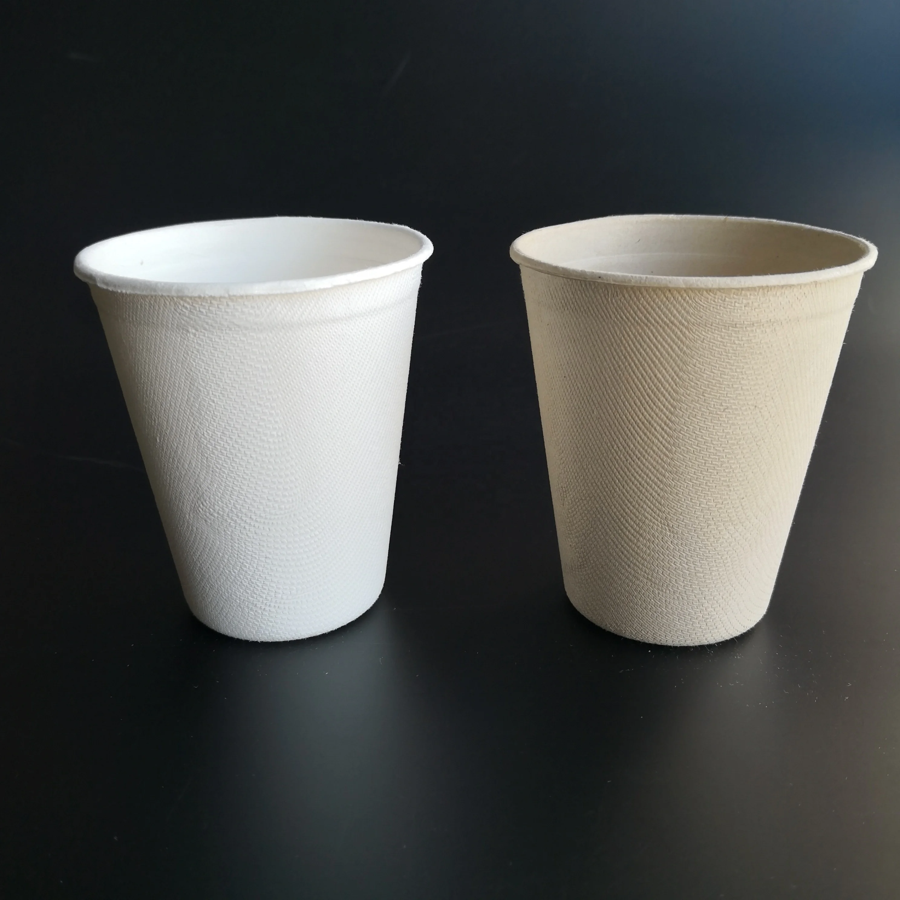 Eco-Friendly Biodegradable disposable sugarcane bagasse pulp paper coffee water cup 9oz 7oz 13 oz