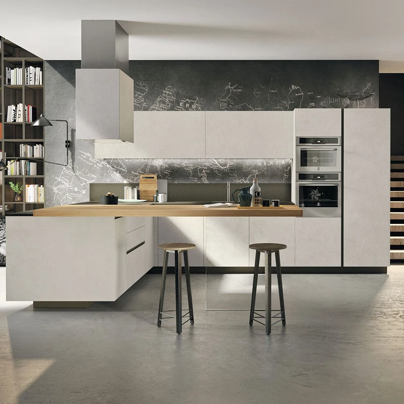 Classical cherry wood kitchen cabinet design with free design