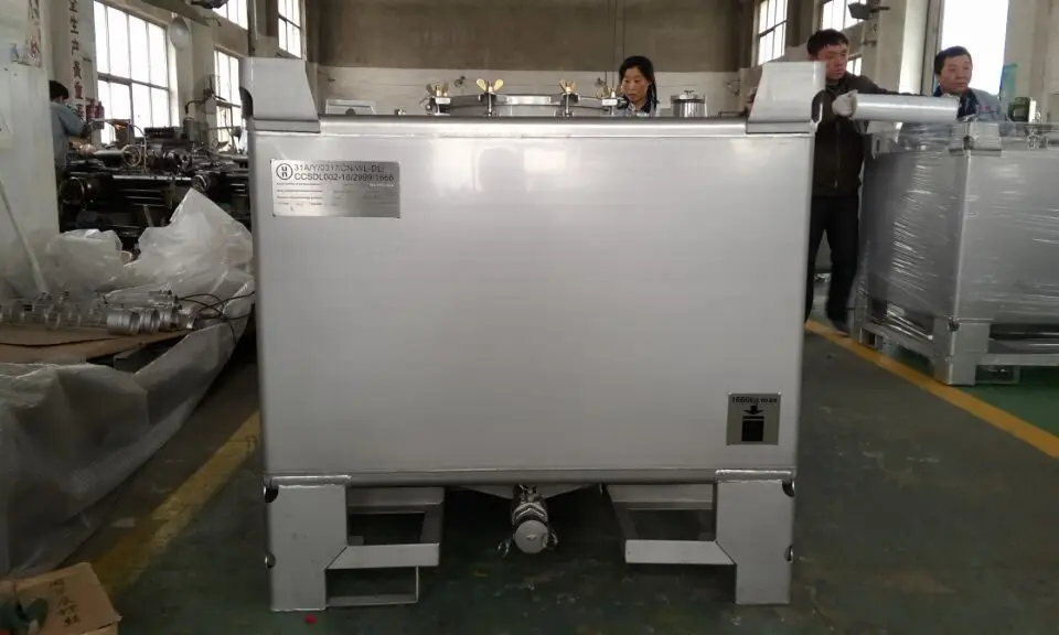 1000L UN packaging symbol stainless steel 304 IBC liquid  tank for Dangerous Cargo