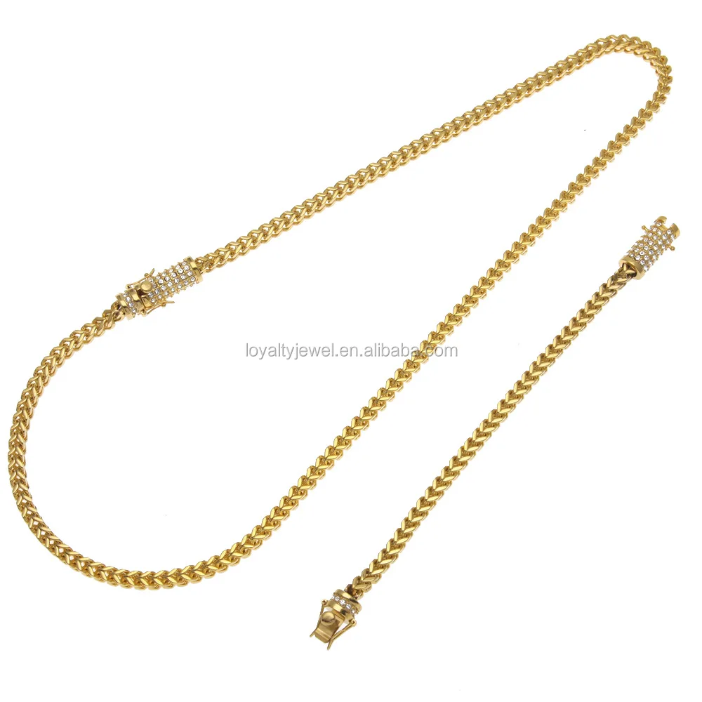 Hip Hop chain Franco Chain Necklace Dubai 14KGold plated Chain for Men