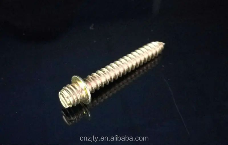 Brass plated Stud Bolt with nail point Double threaded with washer in good quality