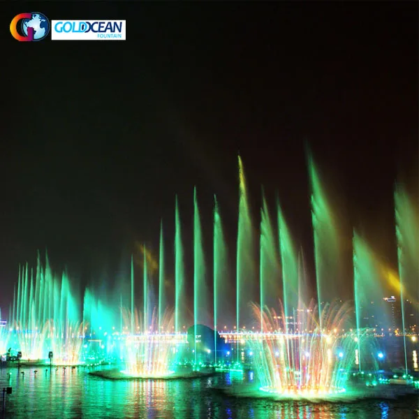 Lake Outdoor 7 Color Led Light Music Dancing Water Floating Fountain