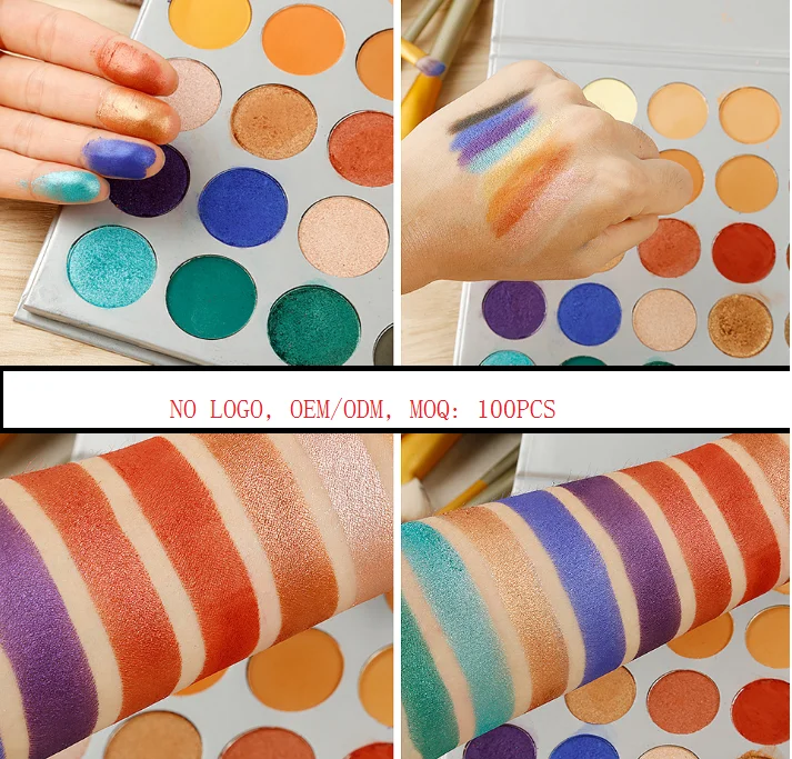 
2018High pigment private label eyeshadow palette makeup cosmetic without logo no name 