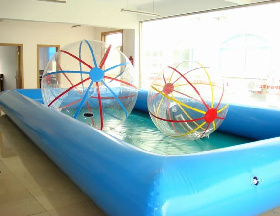 Outdoor Kids amusement park Large Inflatable Water Pool For Water Ball Games Kids hand paddle boats