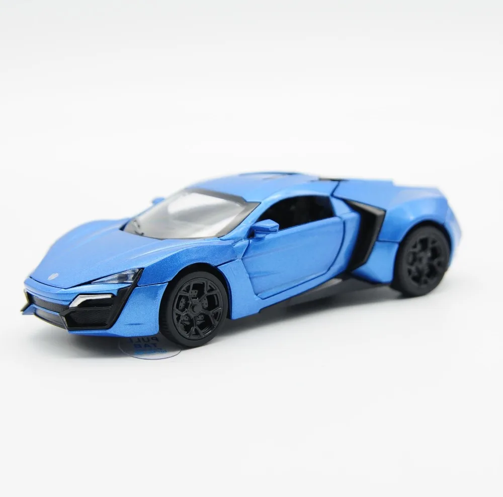 1:32 car model New Fast & Furious 8 Lecan blue sports car