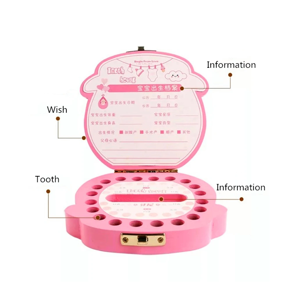 Wholesale Baby Fairy First Tooth Box Wooden