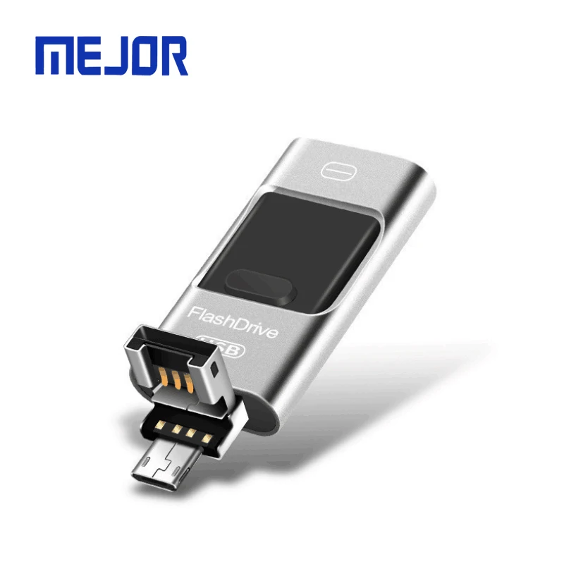 64G Slide Flash Disk 3in1 APP Memory Stick 128g IOS Micro Android 32G OTG Type C Usb Pen Drive 3 in 1