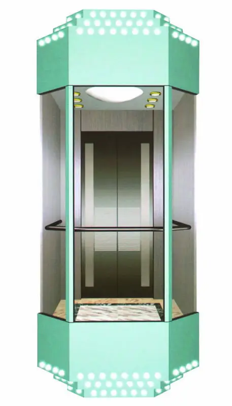 Lift solar panoramic small shaft glass elevator