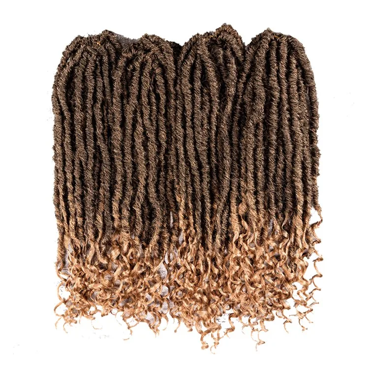 Горячая продажа искуственной богиня искусственные locs вязание крючком косы волосы дредлоки для увеличения объема темнокожих