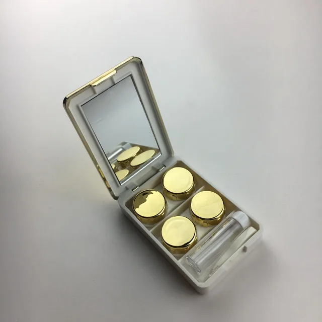 eyekan contact lens set  contact lens solution gold silver contact lens case A-8062