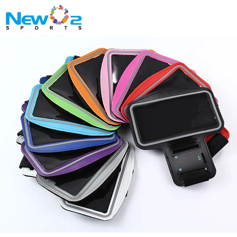 Colorful sport running PU and neoprene mobile phone armband for outdoor running fitness gym