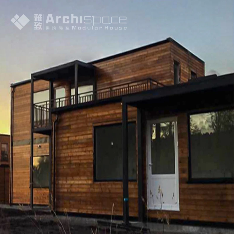 
wooden pattern villa 40ft container house manufactures prefabricated homes 