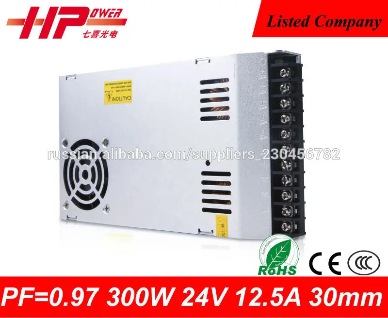 PF = 0,97 ультратонкие Соответствует 30mm CE постоянное напряжение один выход 60A 300W 5V источник питания постоянного тока