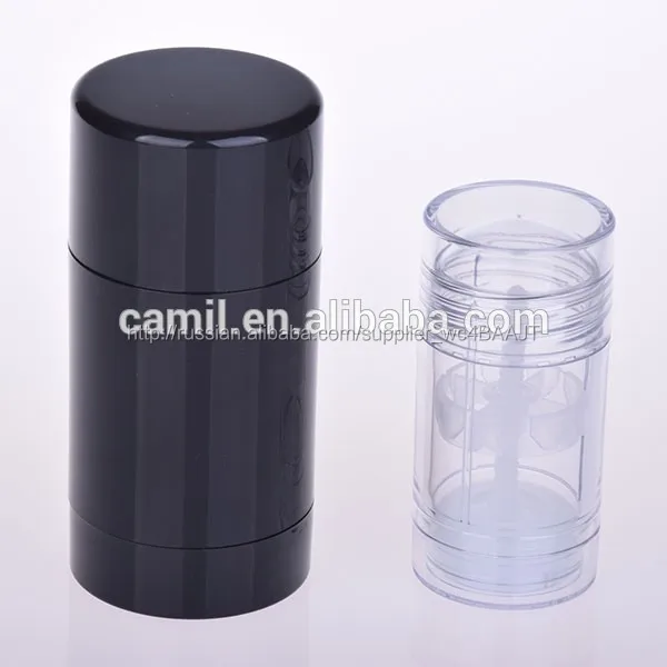 Ясно круглый пустая пластиковые дезодорант контейнер для продажи 50 г