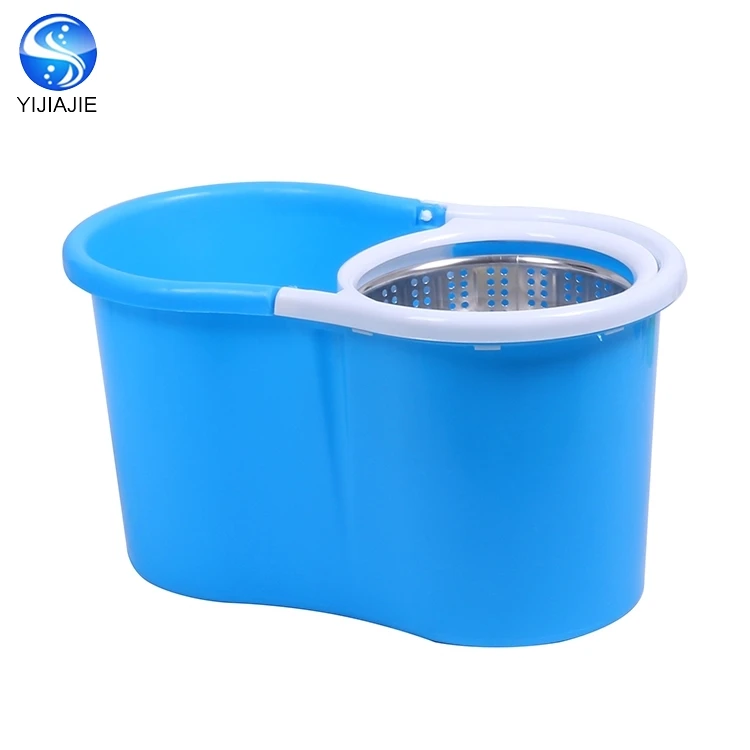 Cosway Mini Mop Wringer 360 Degree Rotating Head Magic Mop Indoor Cleaning Double Spin,dual-drive Microfiber Refill*2 PCS