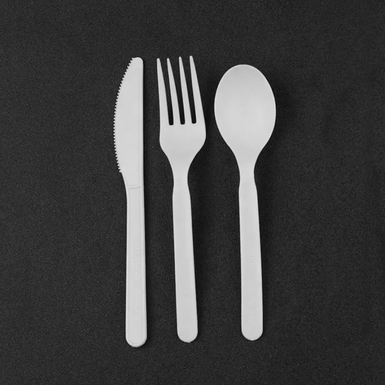 100% compostable cutlery cpla fork biodegradable cutlery cpla tea spoon knife