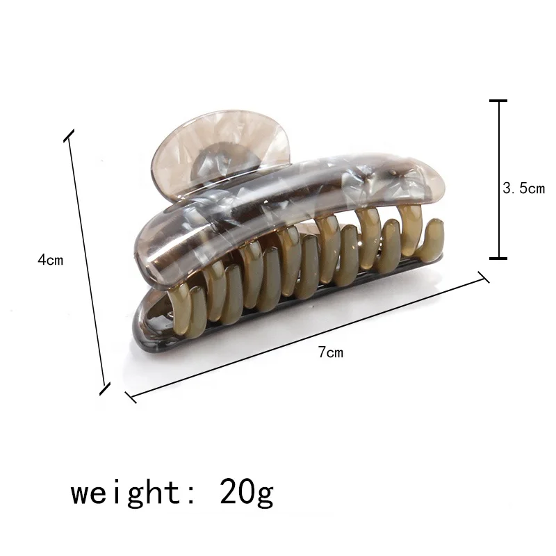 In stock wholesale multi color large hair claws for women high quality attractive acetate hair claws