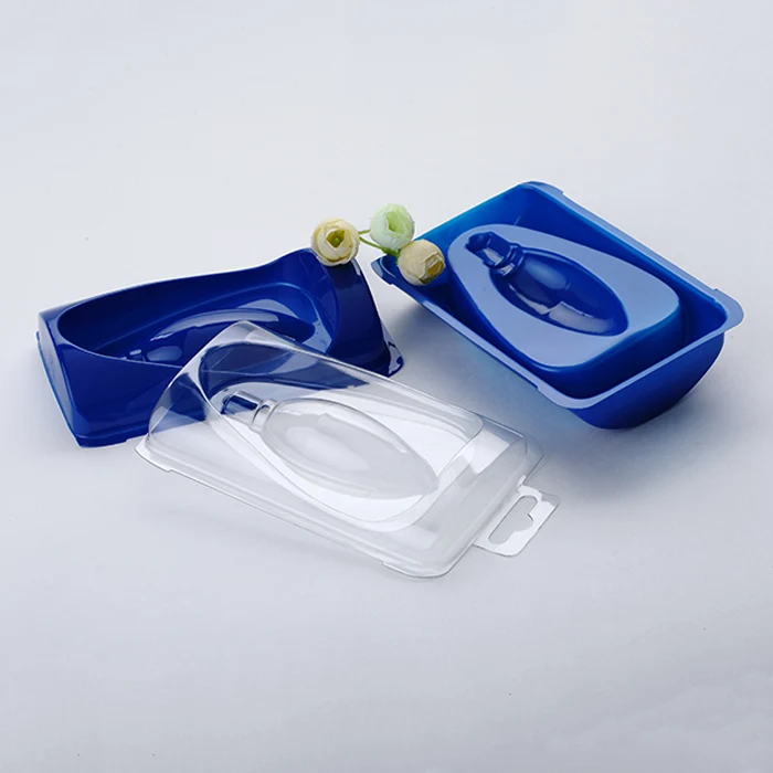 Синий прозрачный ПЭТ лампочка лампы товары компонентов продукты блистер лоток упаковки